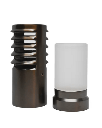 Lumien Antique Brass Louvered Bollard Cap 3600 with Warranty