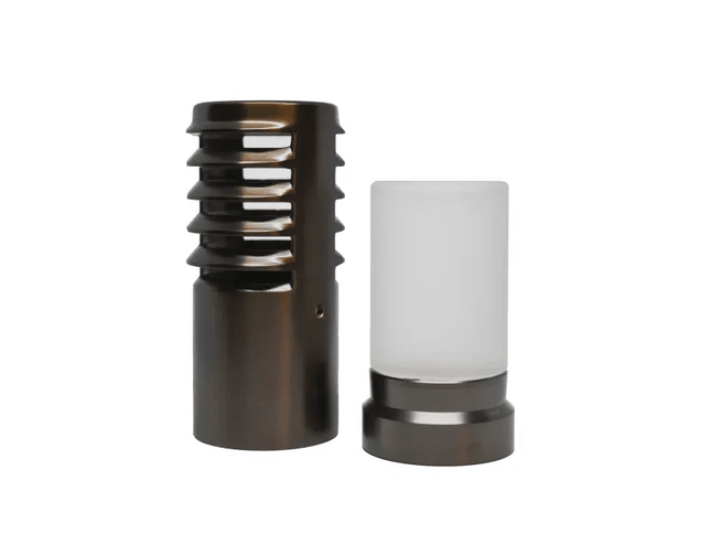 Lumien Antique Brass Louvered Bollard Cap 3600 with Warranty