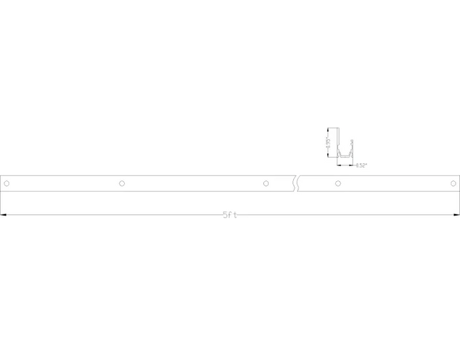 Lumien ARC Wall Channel 5' Rigid Aluminum Black with Glare Shield