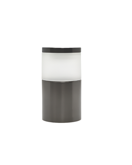 Lumien Brass Micro Bollard with 360° Frosted Glass Topper