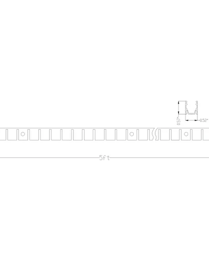 Lumien  ARC Wall Channel 5ft Flex Aluminum Black Finish