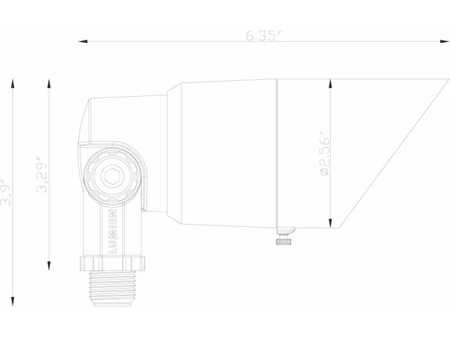 Lumien Antique Brass 5W Uplight with 3000K Adjustable Beam
