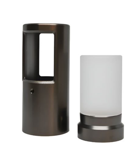 Lumien Dual 90° Opening Antique Brass Bollard Cap Cover