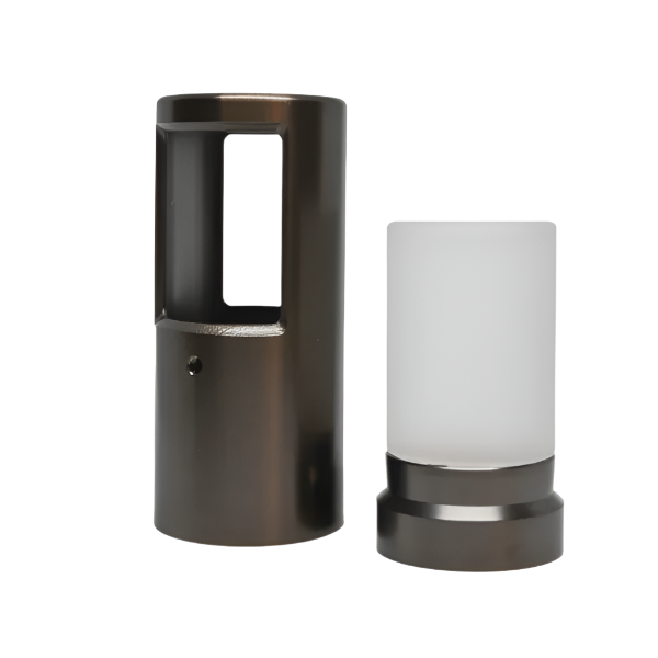 Lumien Dual 90° Opening Antique Brass Bollard Cap Cover