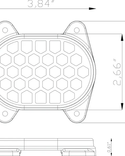 Lumien Antique Brass Hex Cover for Micro & Macro Well Lights