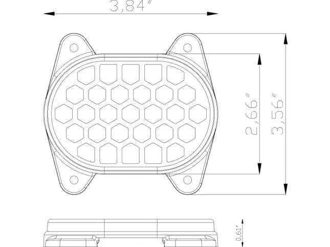 Lumien Antique Brass Hex Cover for Micro & Macro Well Lights