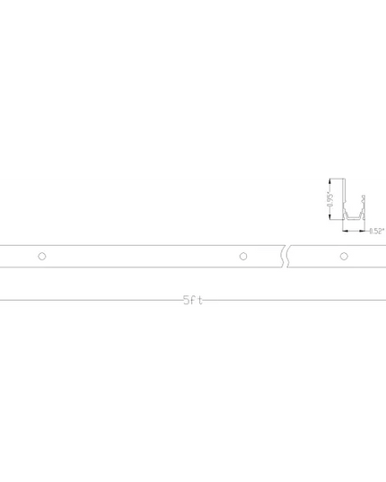 Lumien  ARC Wall Channel 5' Flex Black Aluminum Glare Shield