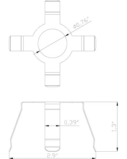 Lumien Antique Brass Micro Soffit Bracket with Quick Connect System