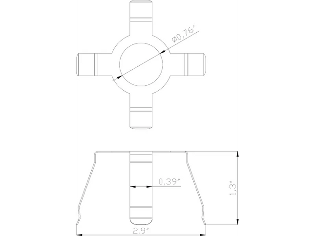 Lumien Antique Brass Micro Soffit Bracket with Quick Connect System