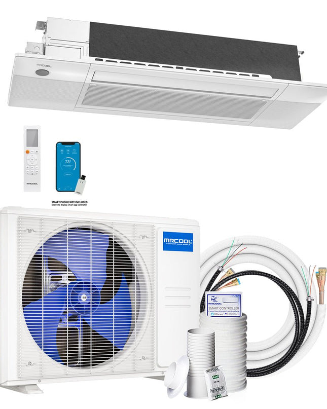 The MRCOOL® DIY® Series OuttaSight™ 9k BTU Ceiling Cassette is perfect for any space and provide discreet and out of sight heating and cooling.