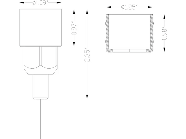 Lumien Compact Brass LED Light 2W, 3000K, 30° Beam