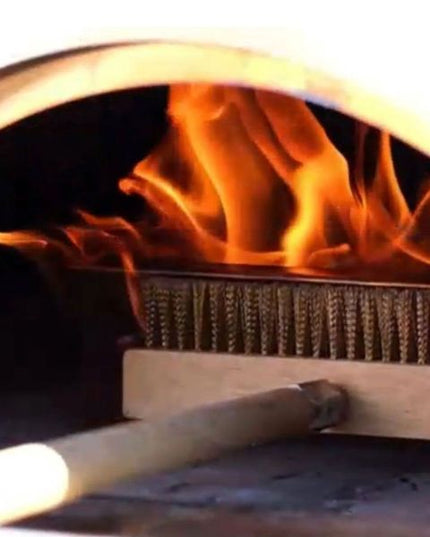 WPPO Heavy-Duty 36-Inch Pizza Oven Brush with Scraper