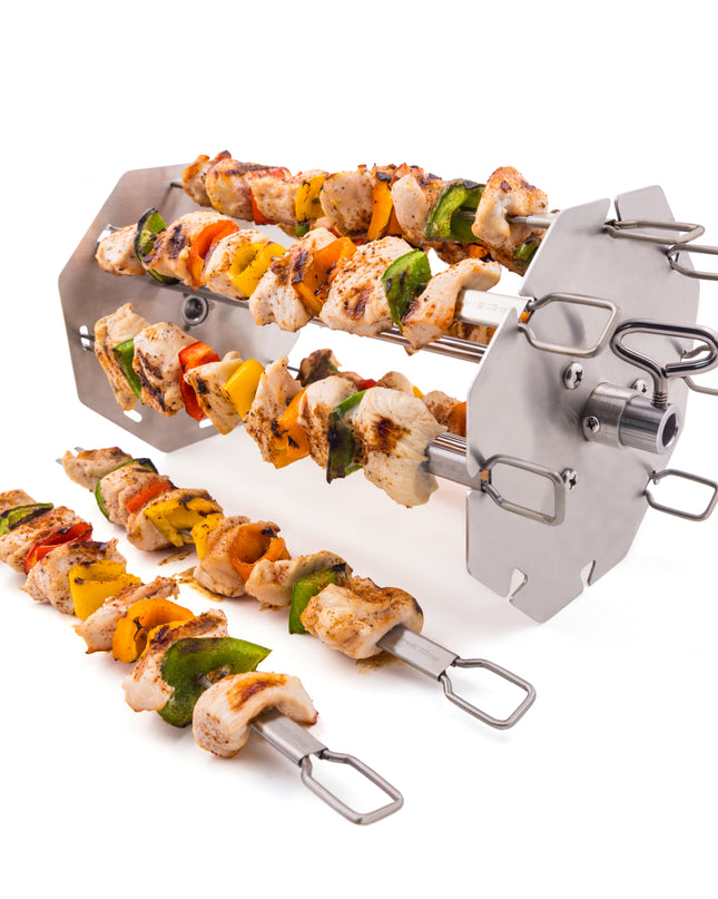 Rotisserie Kebab Rack with 8 Skewers