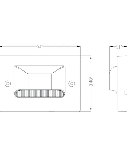 Lumien 3W Bronze Step Light - Horizontal Louver, IP65 Rated