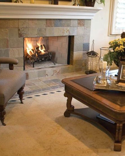 Superior 43-Inch Radiant Grey Stacked Wood Burning Fireplace