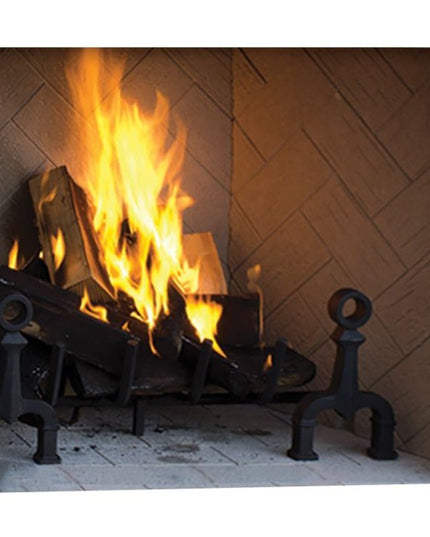 Superior 42-Inch White Herringbone Radiant Wood Burning Fireplace