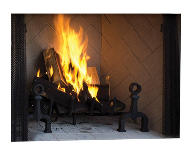 Superior 50-Inch White Herringbone Radiant Wood Burning Fireplace