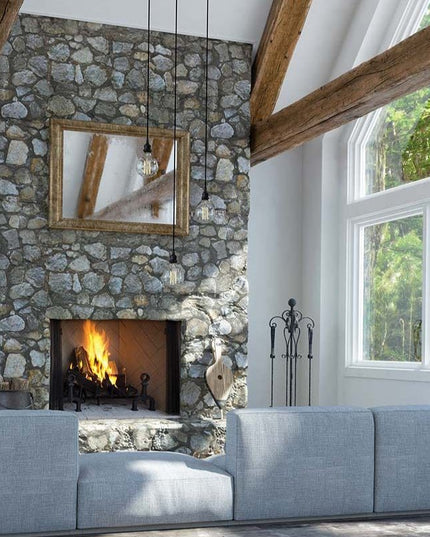 Superior 50-Inch White Herringbone Radiant Wood Burning Fireplace